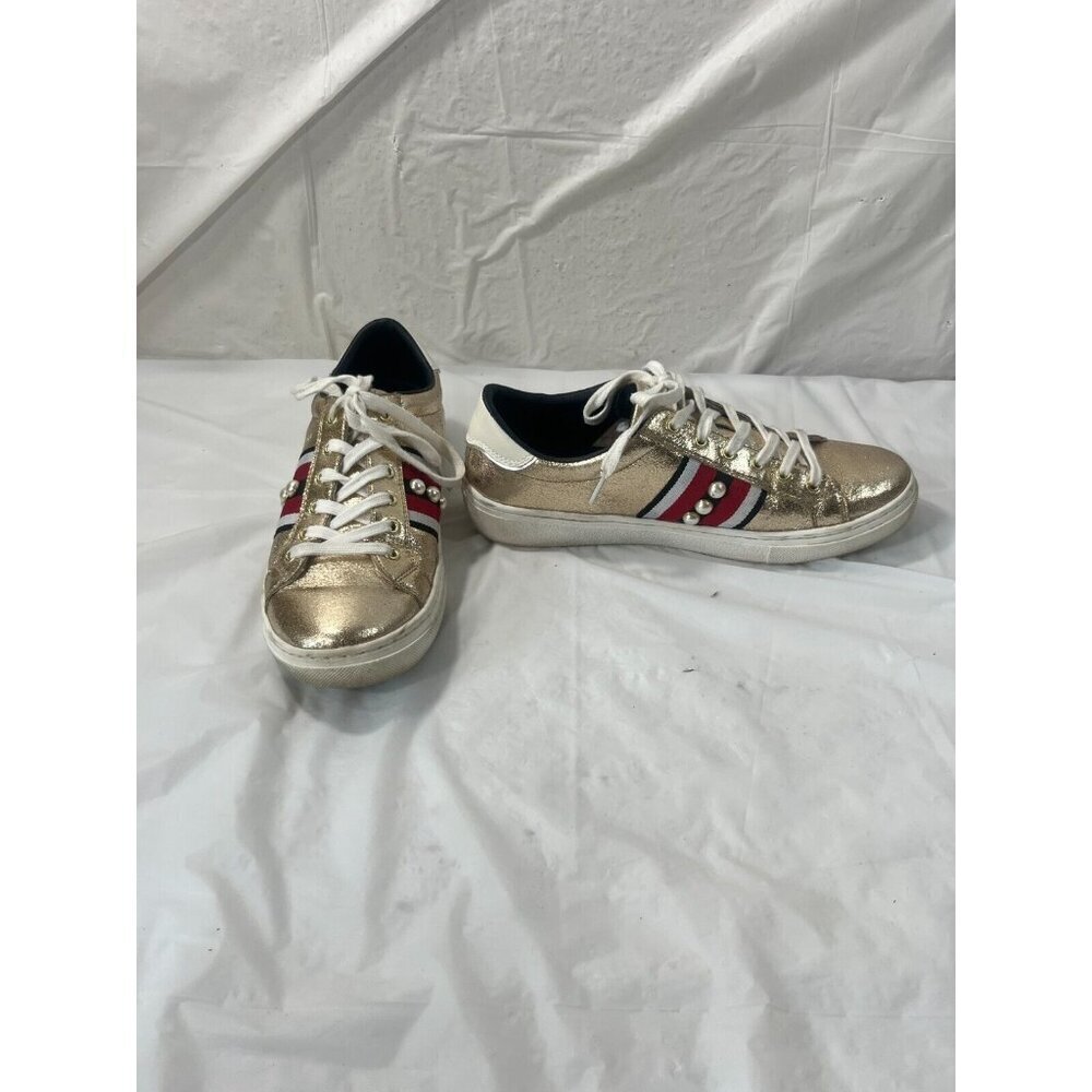 Sketchers Memory Foam Gold With Blk/Wht/Red Strip… - image 3